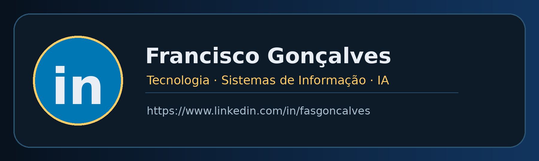 LinkedIn de Francisco Gonçalves