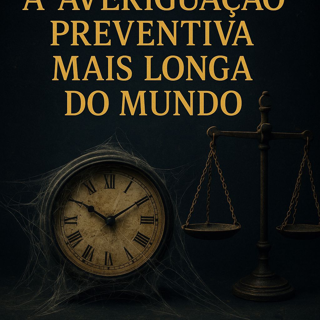 Relógio parado coberto de teias de aranha simbolizando a justiça portuguesa