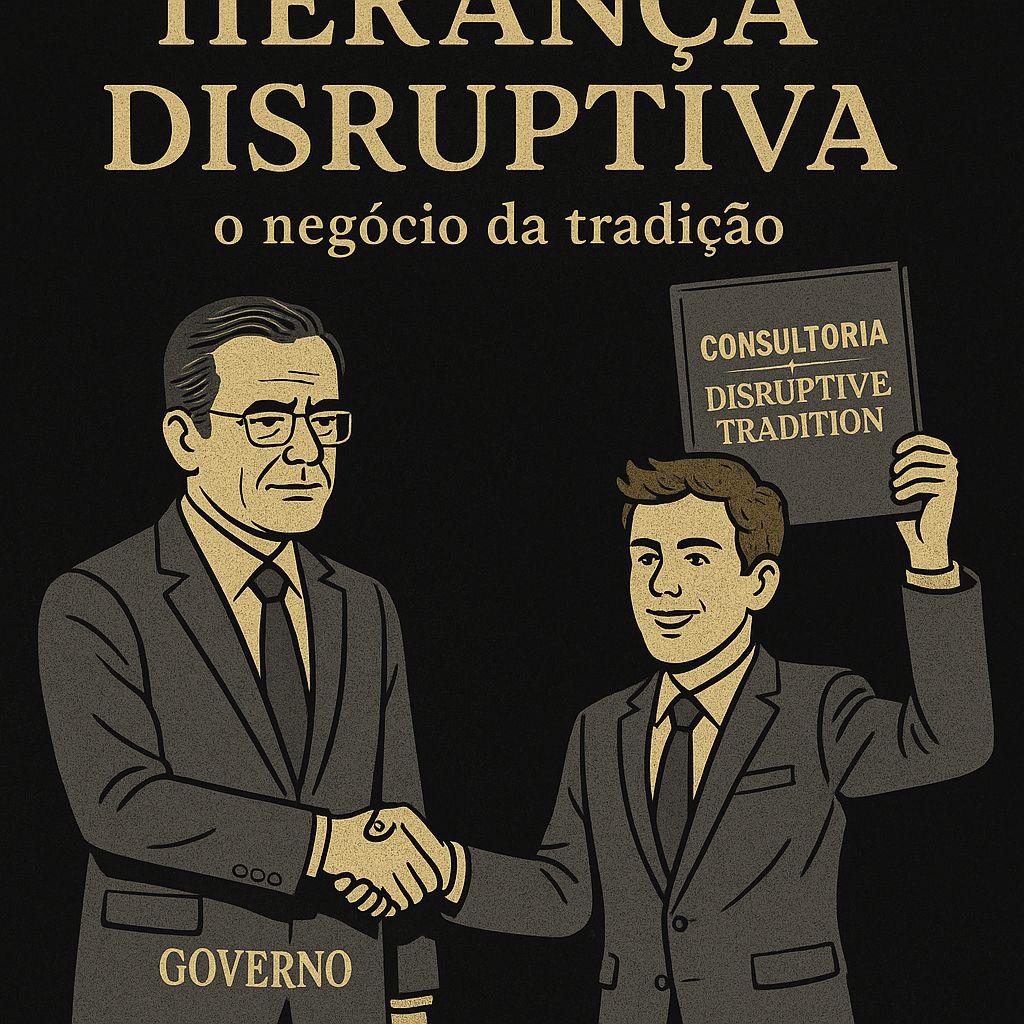 Caricatura satírica do poder e dos negócios familiares