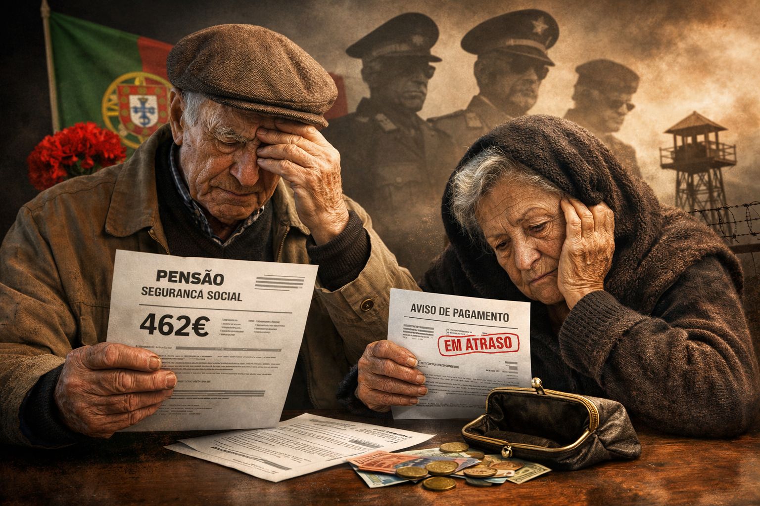 Idosos, carteira vazia e a sombra de uma pensão insuficiente