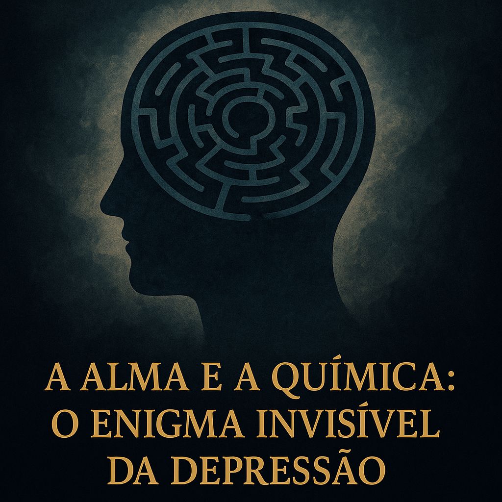 Ilustração sobre depressão e labirinto mental