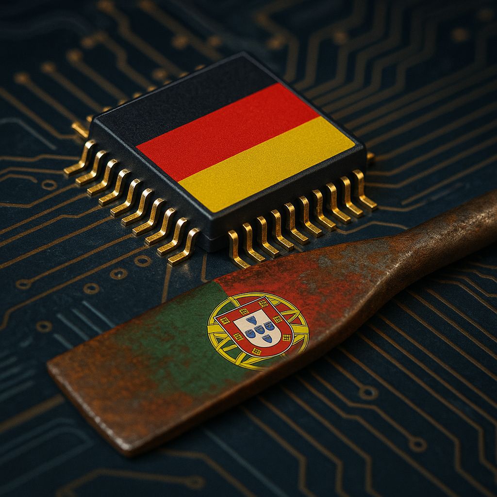 Chip alemão e parafuso português